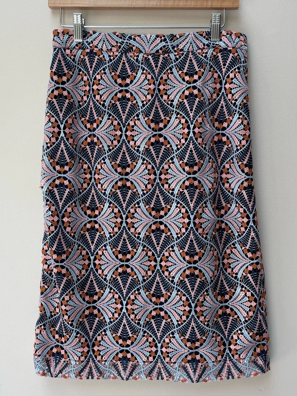 Anthropologie Moulinette Soeurs Svetla Lace Knit Midi Pencil Skirt Size 6 - Picture 5 of 10